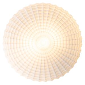 Plafoniera classica nera con vetro opalino 35 cm IP44 - Nohmi