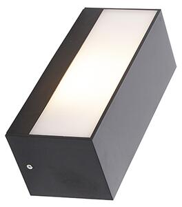 Lampada da parete moderna nera con effetto luce IP54 - Houks