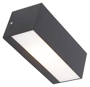 Lampada da parete moderna nera con effetto luce IP54 - Houks