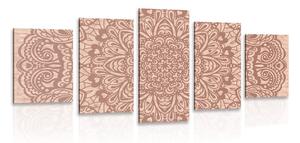 Quadri 5 pezzi – Mandala floreale