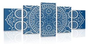 Quadri 5 pezzi – Mandala etnica delicata