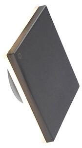 Applique da parete di design in alluminio grigio 15 cm con LED 9W - Skyf