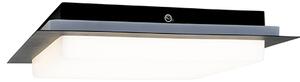 Plafoniera moderna nera quadrata incl. LED IP44 - Lys