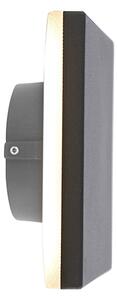 Applique da parete di design in alluminio grigio 15 cm con LED 9W - Skyf