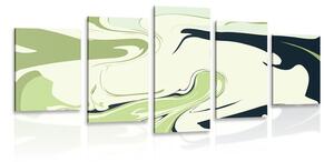 Quadri 5 pezzi – Motivo astratto verde