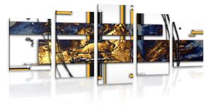 Quadri 5 pezzi – Astrazione di lusso