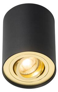 Faretto da soffitto nero con oro orientabile e inclinabile - Rondoo up
