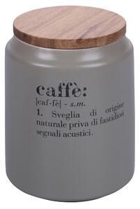 Barattolo Caffè con coperchio bamboo 800 ml in Gres VdE Tivoli 1996 Grigio