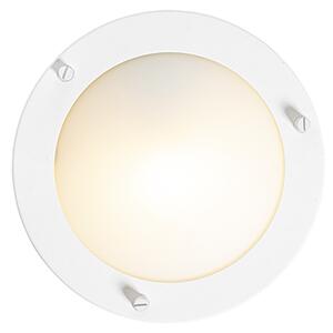 Plafoniera moderna bianca 18 cm IP44 - Yuma