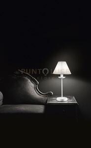 Lumetto in metallo verniciato bianco ducale 1 luce attacco e14