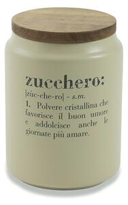Barattolo Zucchero con coperchio bamboo 800 ml in Gres VdE Tivoli 1996 Crema