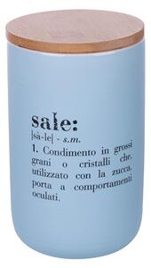 Barattolo Sale Double Face 750 ml in New Bone China VdE Tivoli 1996 Acquamarina