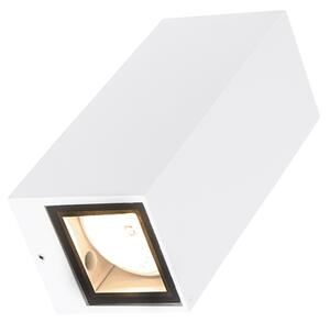Applique moderna bianca 2 luci GU10 AR70 IP54 - Baleno
