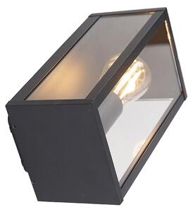 Applique da parete industriale nera 26 cm IP44 - Charlois