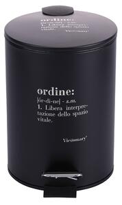 Pattumiera "Ordine" 3 Litri Ø17x23,5 cm in Plastica VdE Tivoli 1996 Nero