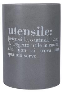 Porta Utensili da Cucina Ø10x14 cm in Ceramica VdE Tivoli 1996 Grigio
