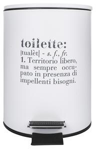 Pattumiera "Toilette" 3 Litri Ø17x23,5 cm in Plastica VdE Tivoli 1996 Bianco
