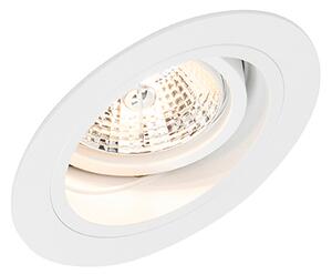 Faretto da incasso rotondo bianco orientabile - Chuck 70