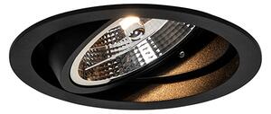 Set di 6 Faretto da incasso moderno nero regolabile - CHUCK 111