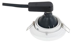 Faretto da incasso rotondo bianco orientabile - Chuck 70