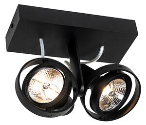 Faretto moderno nero 2 luci - Master 70