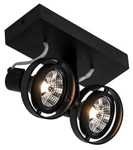 Faretto moderno nero 2 luci - Master 70