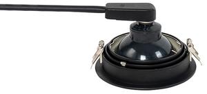 Faretto da incasso moderno nero orientabile - Coop 111 Honey