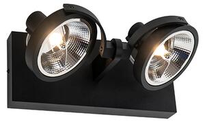 Faretto moderno nero 2 luci - Master 111