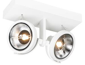 Faretto moderno bianco a 2 luci - Master 111