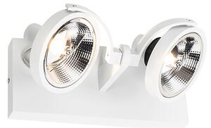 Faretto moderno bianco a 2 luci - Master 111