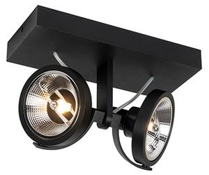 Faretto moderno nero 2 luci - Master 111