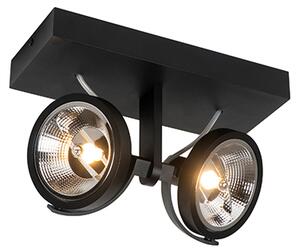 Faretto moderno nero 2 luci - Master 111
