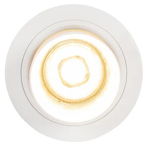 Faretto da incasso moderno rotondo bianco orientabile - Installa