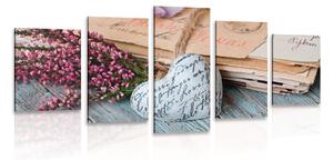 Quadri 5 pezzi – Lettere nostalgiche