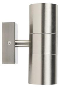 Lampada da parete per esterni in acciaio 2 luci IP44 - Duo