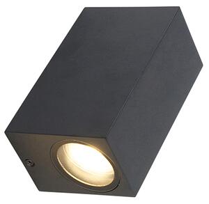 Lampada da parete moderna nera 2 luci IP44 - Baleno