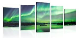 Quadri 5 pezzi – Aurora boreale