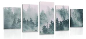 Quadri 5 pezzi – Montagne nella nebbia