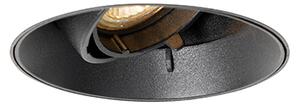 Faretto da incasso moderno nero GU10 tondo senza cornice - Oneon