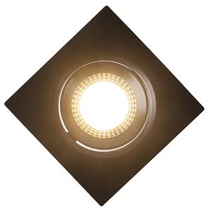 Set di 3 faretti da incasso neri con LED dimmerabile a 3 step - Miu