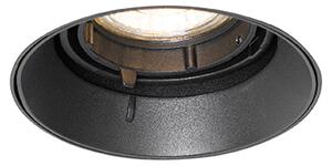 Faretto da incasso moderno nero GU10 tondo senza cornice - Oneon