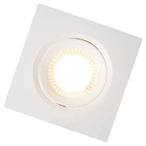 Set di 3 faretti da incasso bianchi con LED dimmerabile a 3 livelli - Miu