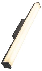 Lampada da parete moderna per bagno nera 62 cm IP44 - Cascada