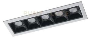 Incasso led sinkro nero in alluminio 5x2w 1130lm 4000k 4,5x14,7x4,9