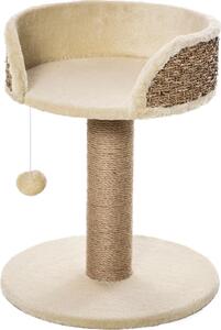 AllMyPets Albero Tiragraffi per Gatti con Lettino Palo in Juta e Pallina Appesa 40x40x49 cm colore Beige - 329W10F