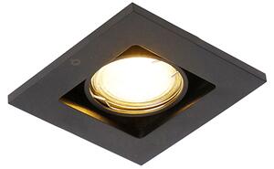 Faretto da incasso smart nero con WiFi GU10 regolabile - Qure