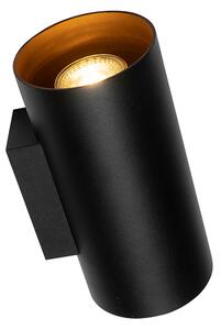 Lampada da parete intelligente nera con oro 2 luci incl. Wifi GU10 - Sab