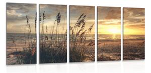 Quadri 5 pezzi – Tramonto sulla spiaggia