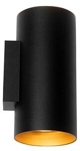 Lampada da parete intelligente nera con oro 2 luci incl. Wifi GU10 - Sab