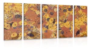 Quadri 5 pezzi – Astrazione ispirata a G. Klimt
